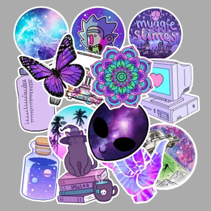 

50Pcs Graffitiskateboard fashion Stickers For Suitcase Skateboard Laptop Luggage Fridge Phone Car Styling DIY Decal waterproof