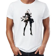 2019 Модная креативная футболка с графическим принтом Nier Automata Fight