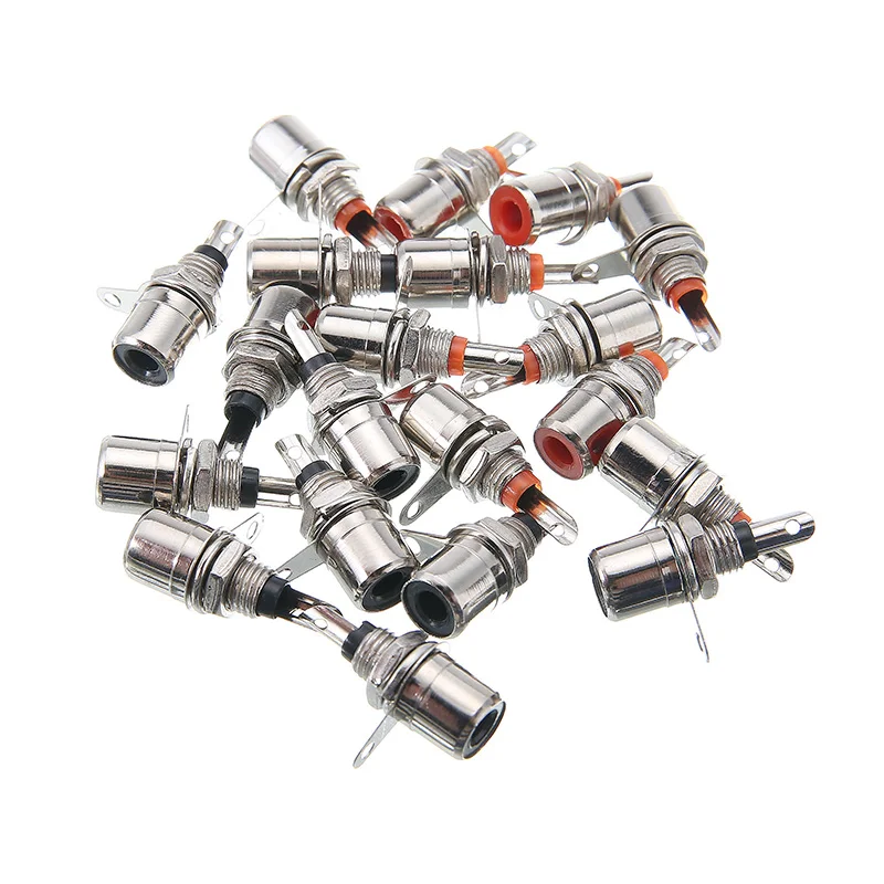 Mayitr 20 шт. красный + черный RCA монтажный разъем для панели профессиональный
