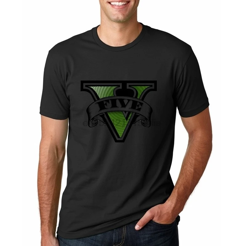 

Grand Theft Auto 5 Game Printed Gta-5 T Shirt Men Casual Gta 5 T-Shirt Brand Tshirts Cotton Tees Camisa #043