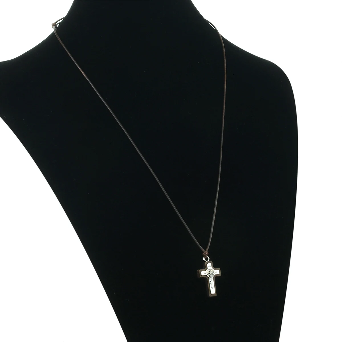 Католическое маленькое деревянное латиноамериканское крестообразное ожерелье