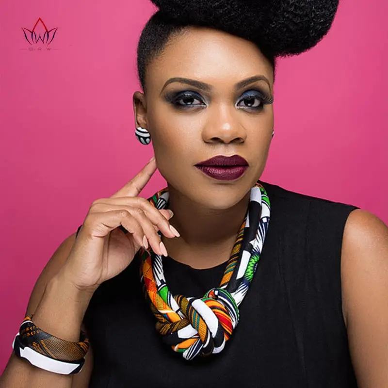 Тканевый нагрудник в африканском стиле ожерелье Анкары украшения племени с