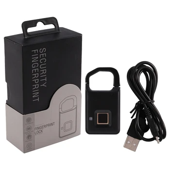 

Smart Fingerprint Padlock Lock Biometric Padlock Lock Finger Print Security Lock Press Keyless Anti Standby Time for Zipper Head