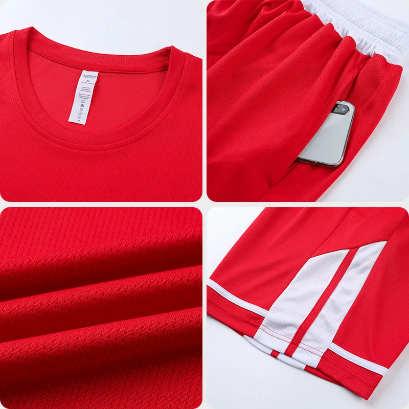 Men basketball training jersey set blank college tracksuit Youth Unisex Basketball Uniforms suit Kids and Women