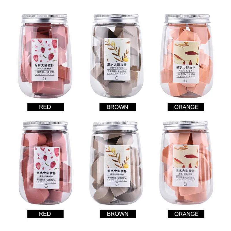 15pcs Diamond Powder Puff Soft Comfortable Dry And Wet Dual-use Makeup Puff Cosmetic Puff