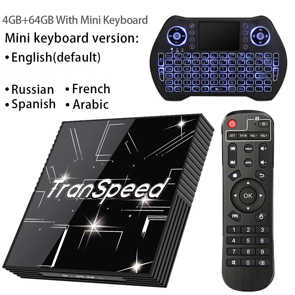 4G64G keyboard Tr66 Android 9,0 ТВ приставка 3D 4K 2,4G& 5,8G Wifi Bluetooth 4G 64G Google Voice assistantмедиаплеер Бесплатные приложения очень быстрая верхняя коробка - Цвет: 4G64G keyboard