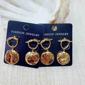 

ZLH Pearl Earring Round Pearl Gold Plated Earring 24K Gold For Lady 3pairs Factory Wholesale Earring Mix Color