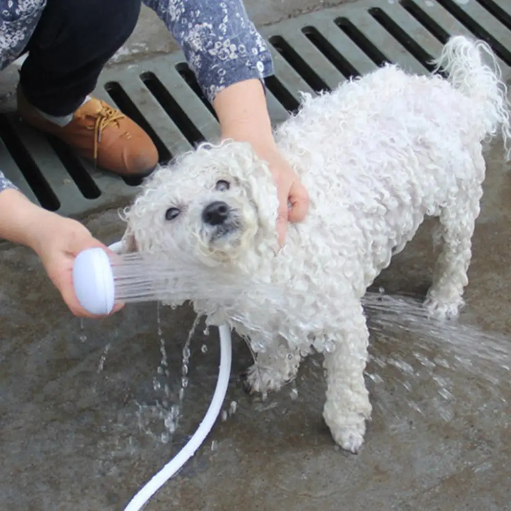 Dog Shower Head Spray Drains Strainer Pet Bath Hose Sink Washing Hair Pet Hairdresser Hair Wash Pet Push Saving Shower Hot Sale