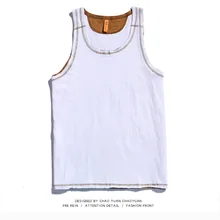 Базовые мужские майки из чистого хлопка, одноцветные облегающие майки, повседневные спортивные майки для фитнеса, впитывающие пот футболки