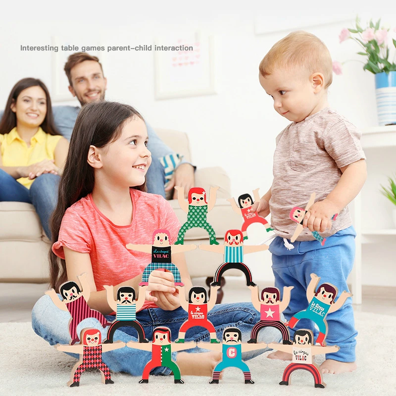 

Educational Toys Children's Montessori Hercules Balance Blocks Stacking Blocks Early Education Building Blocks Toys For Kid