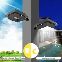 6LED Солнечный свет водонепроницаемый уличный датчик движения садовый Путь Настенный светильник