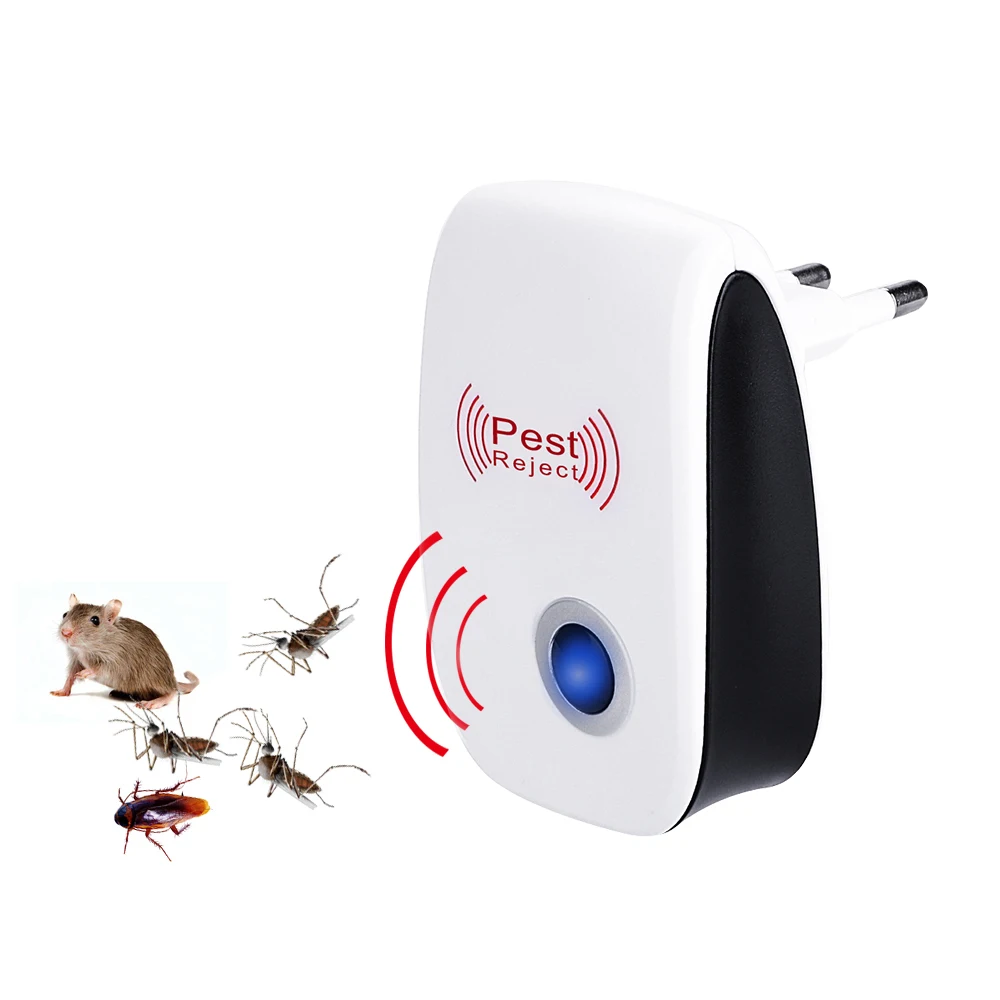 UK/EU/US Plug Electronic Mosquito Repellent Indoor Cockroach Insect Killer Rodent Contro Ultrasonic Pest Repeller | Дом и сад