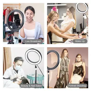 

New USB 3 Modes Dimmable LED Ring Vlogging Photography Video Lights Studio Camera Ring Light Photo Phone Video Lamp 26/30cm
