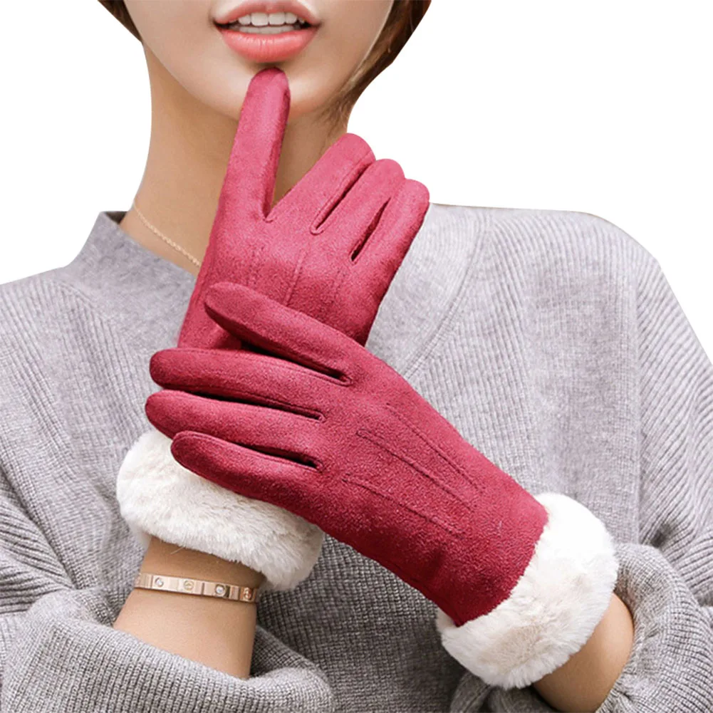 style thickened Лидер продаж, лыжные перчатки для женщин, Осень-зима, теплые, с флисовой подкладкой, утолщенные, для спорта на открытом воздухе, перчатки HV99 - Цвет: style thickened