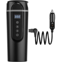 

2022 12V/24V 420Ml Stainless Steel Car Heating Cup LCD Display Electric Water Cup Portable Kettle Coffee Tea Milk Heated