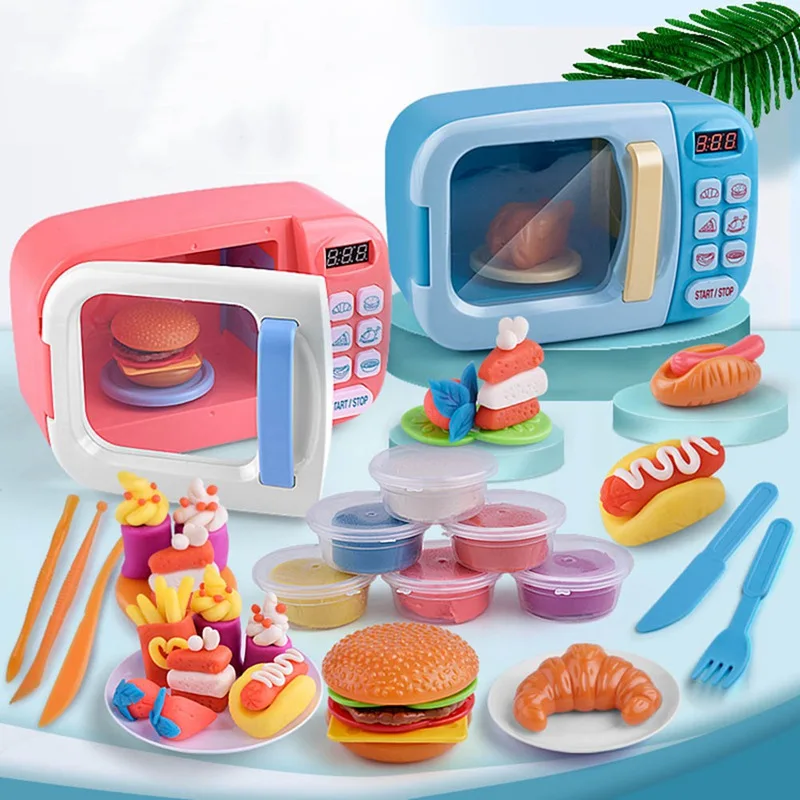 Детские Кухонные Игрушки для младенцев, игрушки для микроволновой печи, забавные игрушки для ролевых игр, Набор детских игрушек для девочек, подарок на день рождения