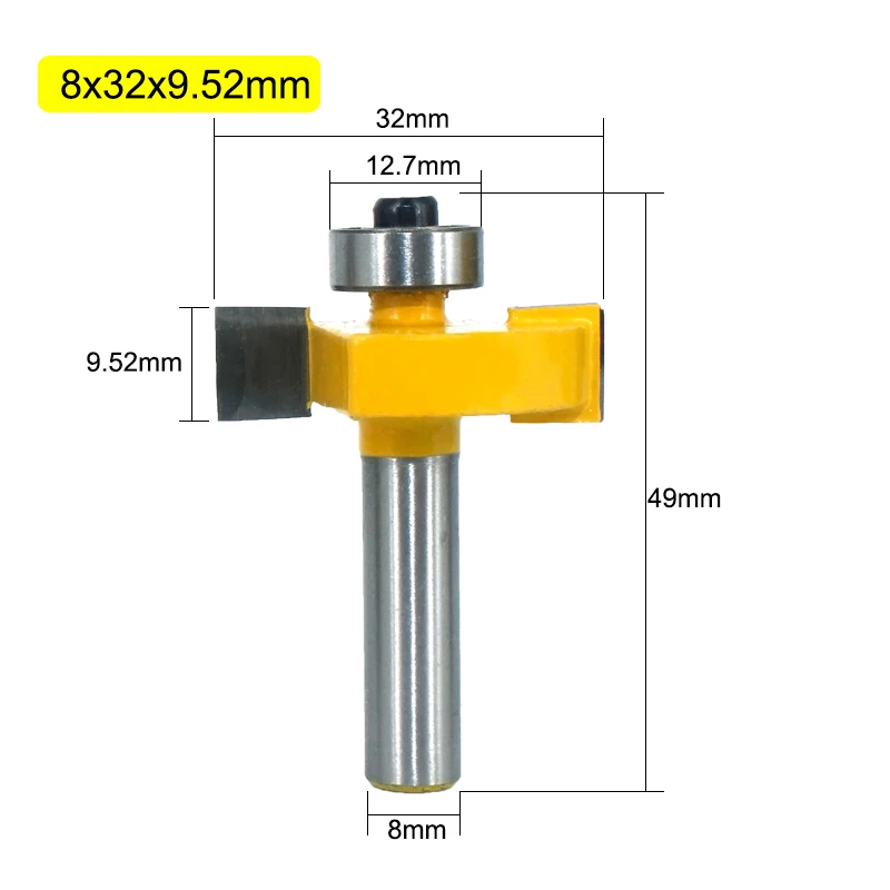 1pc 8mm Shank T-Sloting Router Bit Bit with Bearing Wood Slot Milling Cutter T Type Rabbeting Woodwork Tool for Wood MC02091 1pc 8mm Shank T-Sloting Router Bit Bit with Bearing Wood Slot Milling Cutter T Type Rabbeting Woodwork Tool for Wood MC02091