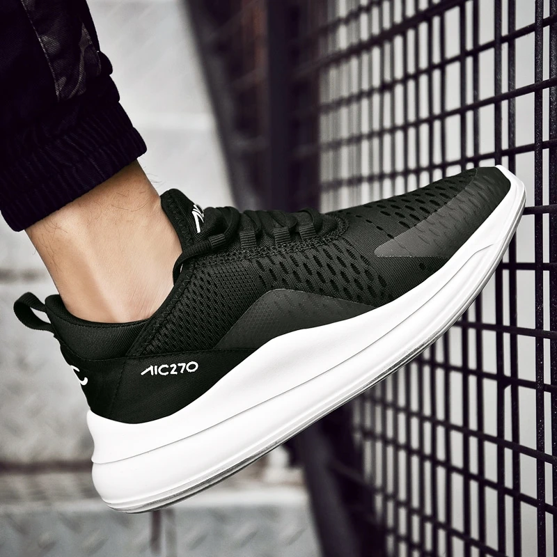 

Casoipra Big Size Breathable Shoes Men 2020 Spring Summer Light Black Sneakers Men Air 270 Brand Designer Casual Shoes Trainers
