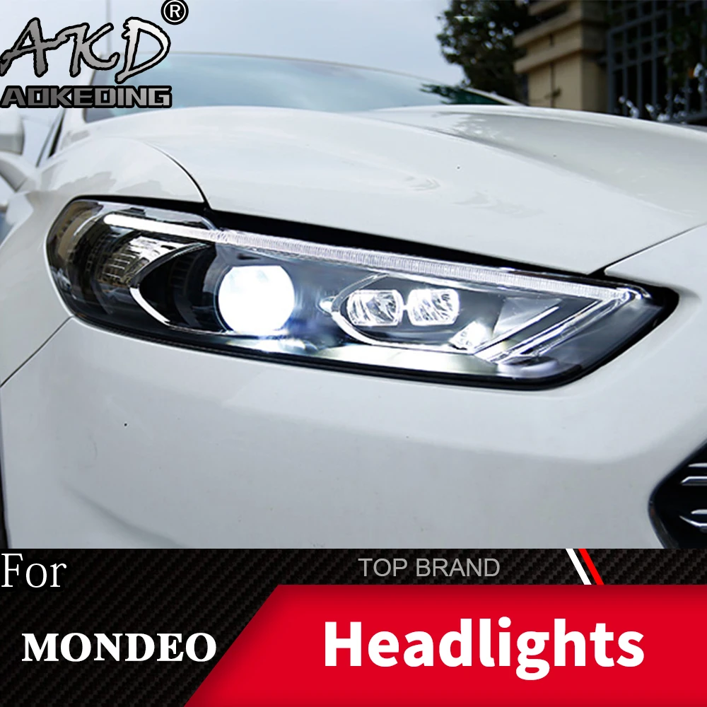 Головной фонарь для Ford Fusion Mondeo 2013- фары Противотуманные фары Дневные ходовые огни DRL H7 светодиодный Биксеноновая лампа автомобильные аксессуары