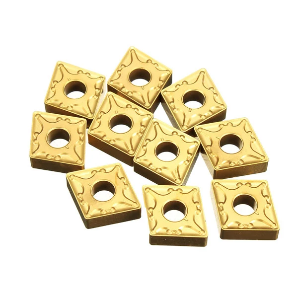 

10PCS 5mm CNMG120408 US735 CNMG432 Gold Carbide Inserts For CNC Lathe Turning Tool Holder