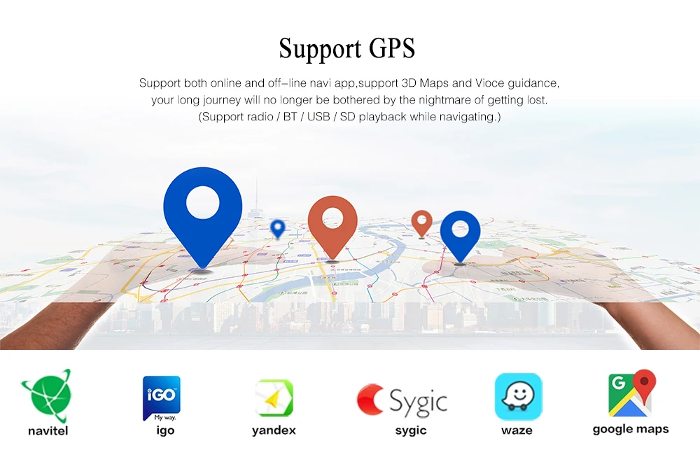 Top NaviFly 2 Din Android 9.1 AutoRadio GPS navigation for FORD/Focus/S-MAX/Mondeo/C-MAX/Galaxy 2G+32G 7808IC WIFI FM RDS USB MAP 30