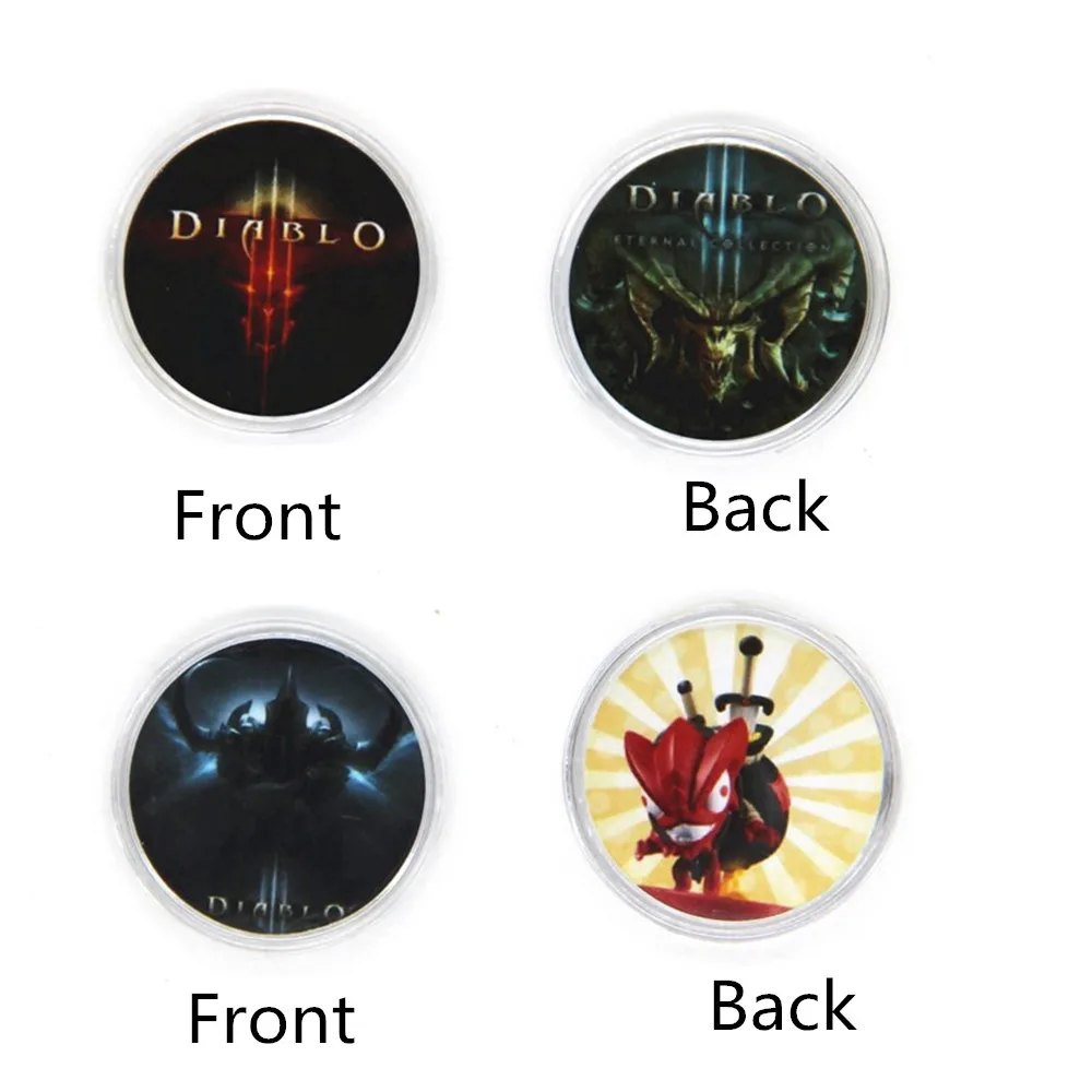 

1Pcs Readable Amiibo Diablo 3 Game Card NS Switch NFC Stickered Round Collected Coin Ntag215 New Data Seting Elite + Loot Goblin