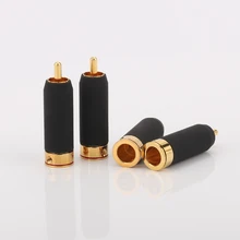 

4PCS R004 Audiocrast 24K Gold Plated PHONO RCA PLUGS DIY Audio Cable