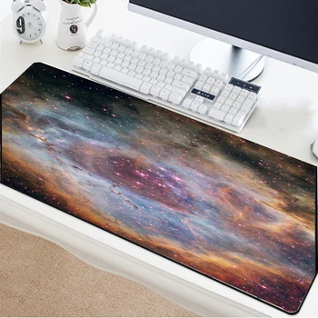 

Yuzuoan Cosmic Starry Large Game Mouse Pad Desktop Pad Laptop Pad Non-slip Rubber Lock-edge Durable Learning Desk Pad 900X400mm