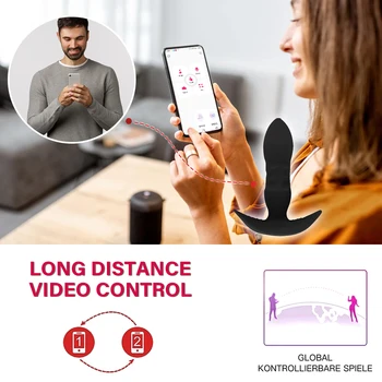 Anal Vibrator Vibrator Telescopic Male Prostate Massager APP  Control Thrusting Dildo Butt Plug Vibrators Anal Sex Toys For Men 5