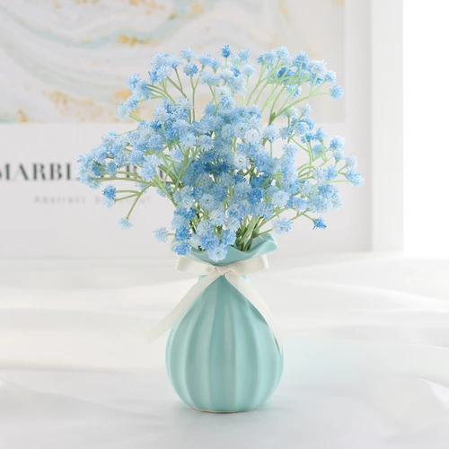 Blue bottle star b Имитация по всему небом звезда искусственный букет Бытовая Гостиная Украшение стола набор кастрюль декоративная ваза для цветов - Цвет: Blue bottle star b