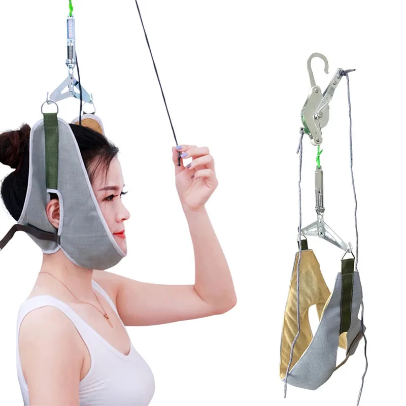 Portable Adjustable Cervical Traction Kit Over The Door Neck Massager Traction Device Neck Stretcher Shoulder Pain Brace Relief