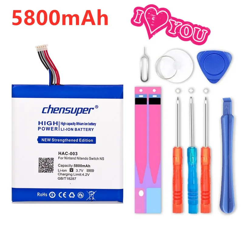 

100% Original chensuper 5800mAh HAC-003 Battery For Nintend Nintendo HAC-S-JP/EU-C0, Switch Console HAC-001