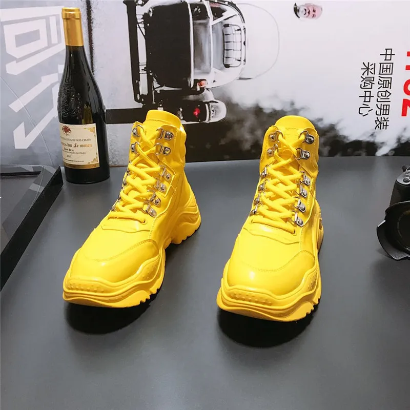 2019 Fashion Men Ankle Boots Vintage Non-slip Outdoor Casual Sneakers Shoes Men High Top Martin Boots 4#15/15D50