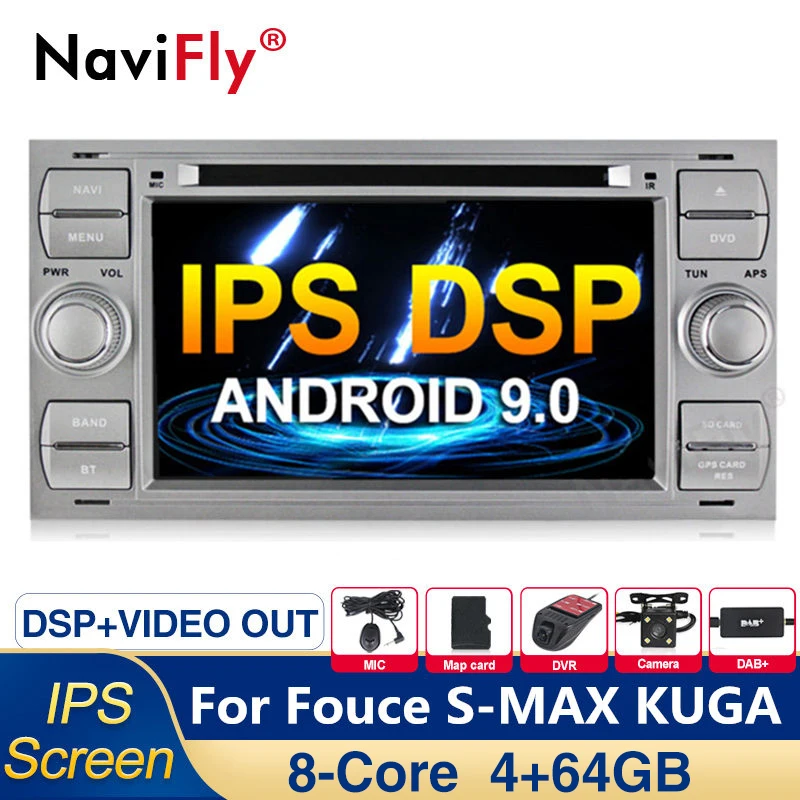 8 ядро ips DSP 4G Android 9 0 автомобиль радио для Ford/Mondeo/Focus/Transit/C MAX/S MAX/Fiesta с can bus wifi DVD плеер