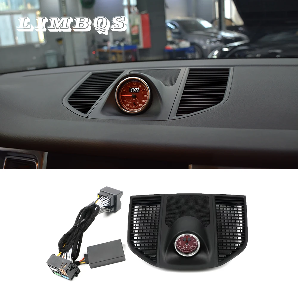 

Car stopwatch for porsche Macan 2014-2020 interior dashboard center clock compass time electronic meter clock accessional