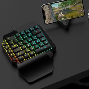 

One-Handed Mechanical Gaming Keyboard 39 Keys USB Port Ergonomic Keypad AS99