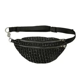 

Women's Bag Waist Shoulder Chest Bag Fashion Purse Woven Wool Sport Lovely Canvas Wild Casual Simple Popular Personality H1