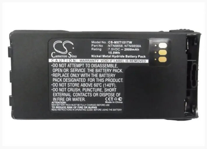 Cameron sino 2000 мАч аккумулятор для Motorola MT1500 PR1500 XTS1500 XTS2500 NNTN7335 NNTN7554 NNTN9858 NTN9815 NTN9815A NTN9851AR
