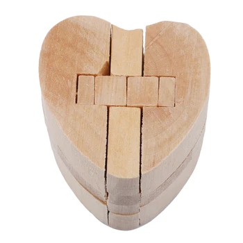 

Puzzle Brain Training Toy Sweet Love Heart Wooden Puzzle Educational Toy Kong Ming Luban Lock toys for children educational