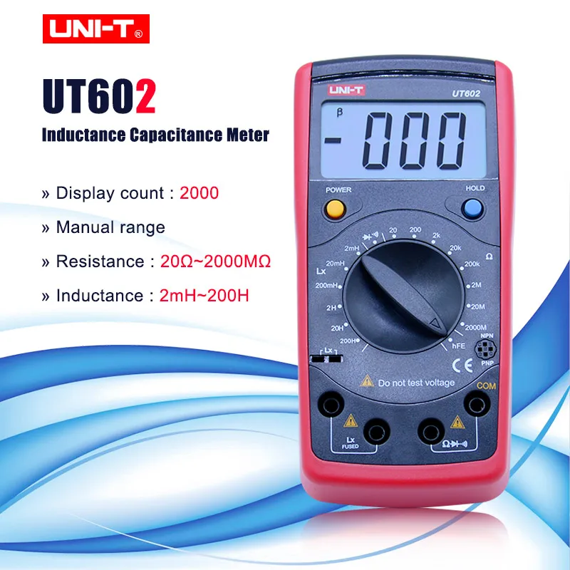 

UNI-T UT602 Digital Professional Inductance Capacitance Meters LCR Meter transistor diode Continuity Buzzer