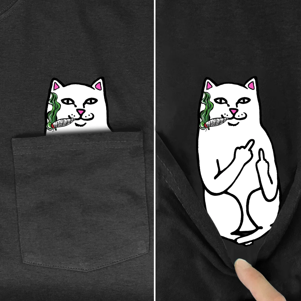 Cat Weed Pocket Tee