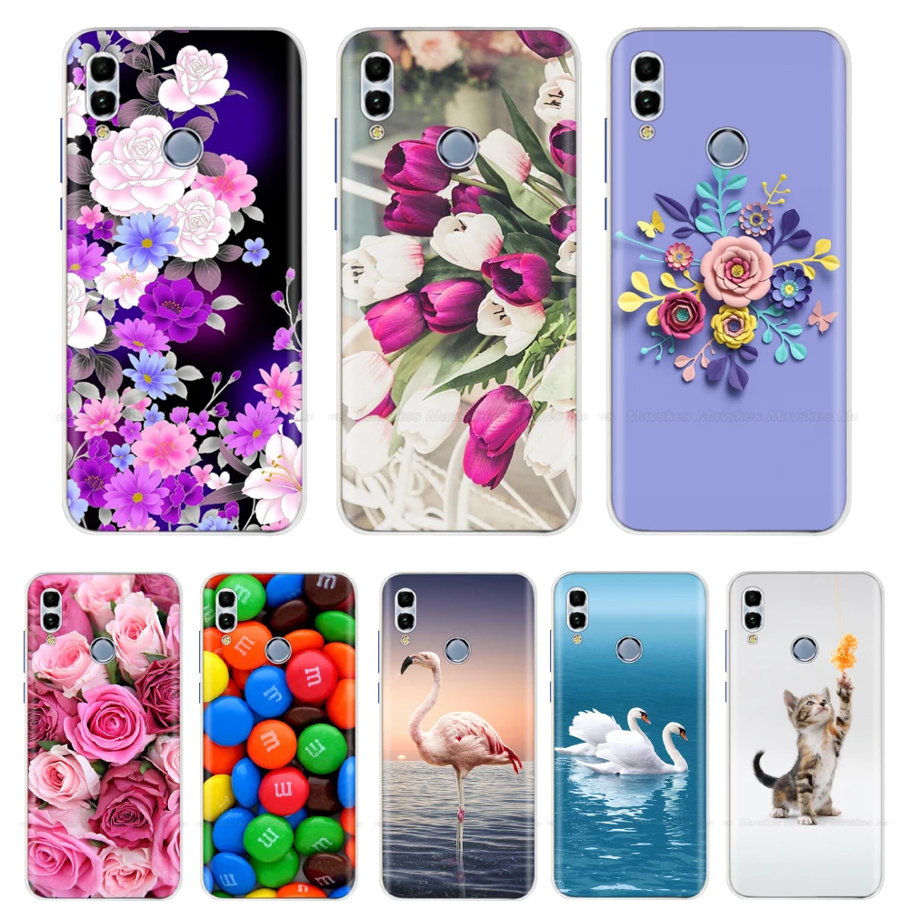 Силиконовый чехол для Huawei P Smart телефона из мягкого ТПУ с изображением милых кошек