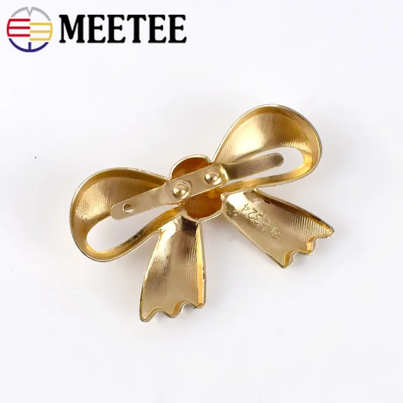 Meetee 10/30 шт. 60x34 мм бант с декоративной металлической пряжкой и на пуговицах; Сумки из натуральной кожи сумки Изделия из кожи аппаратные средства "сделай сам" украшения аксессуары BF327