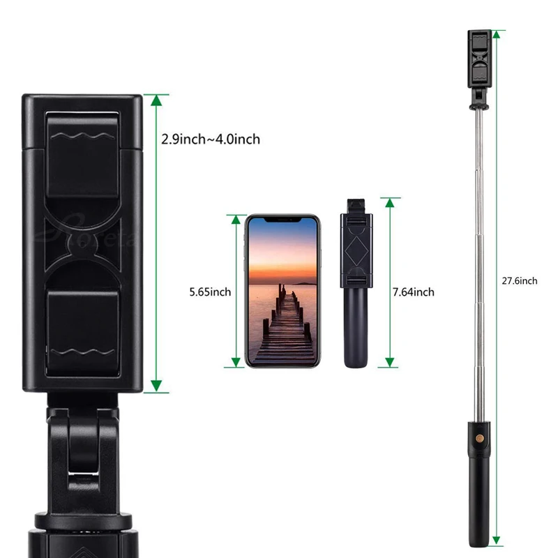 Беспроводная селфи палка Roreta 3 в 1 с Bluetooth складной мини штатив расширяющийся