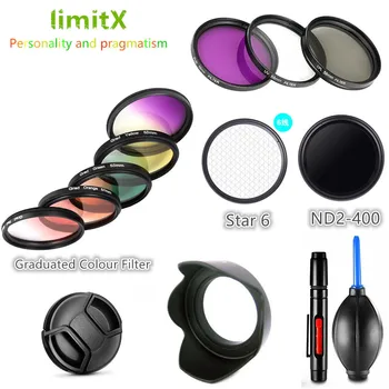 

55mm Filter kit UV CPL ND FLD Graduated Colour Star & Lens Hood for Sony A9 A7s A7 A7R IV III II with 28-70mm 24-70mm lens