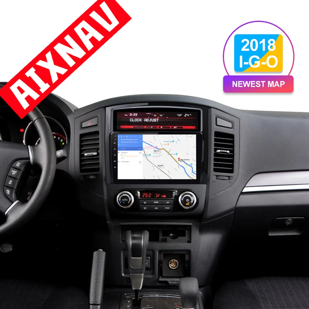 Cheap 9 Inch Display Touch Screen Car Multimedia Player Android GPS Navigation for Mitsubish Pajero Autoradio 1 Din Radio Player DVD 3