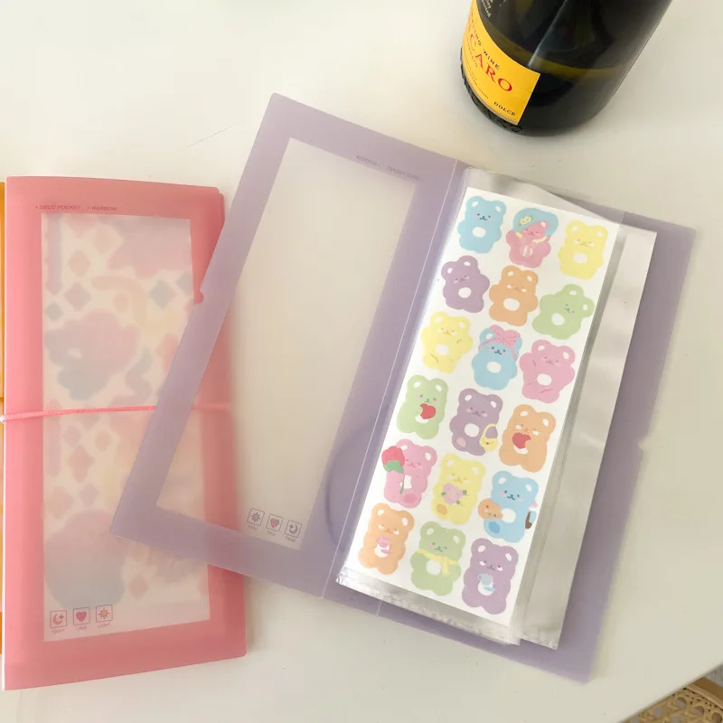 Candy Color Kawaii Bonds Stickers Bills Storage Collect Desktop Organizer Book School Stationery MINKYS stationery organizer stationery storage box