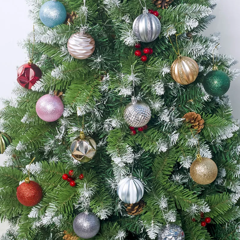 

12Pcs/set New Christmas 6 Cm Christmas Tree Decorative Ball Box Display Christmas Tree Pendant Ornaments Navidad