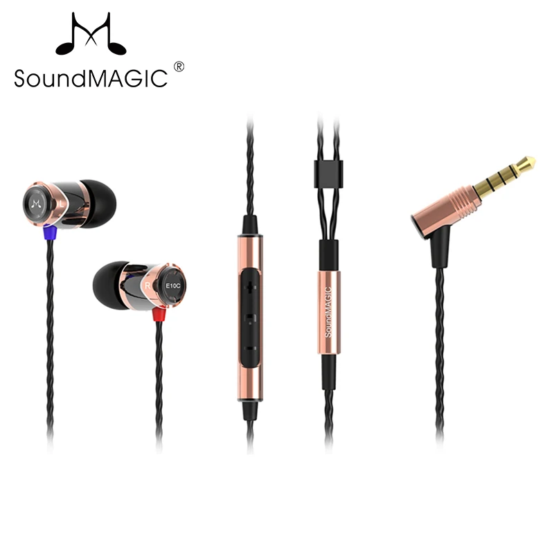 SoundMAGIC Sound MAGIC E10C наушники-вкладыши с микрофоном и функцией изменения громкости шумоизолирующие наушники-вкладыши Hi-Fi стерео наушники - Цвет: Золотой