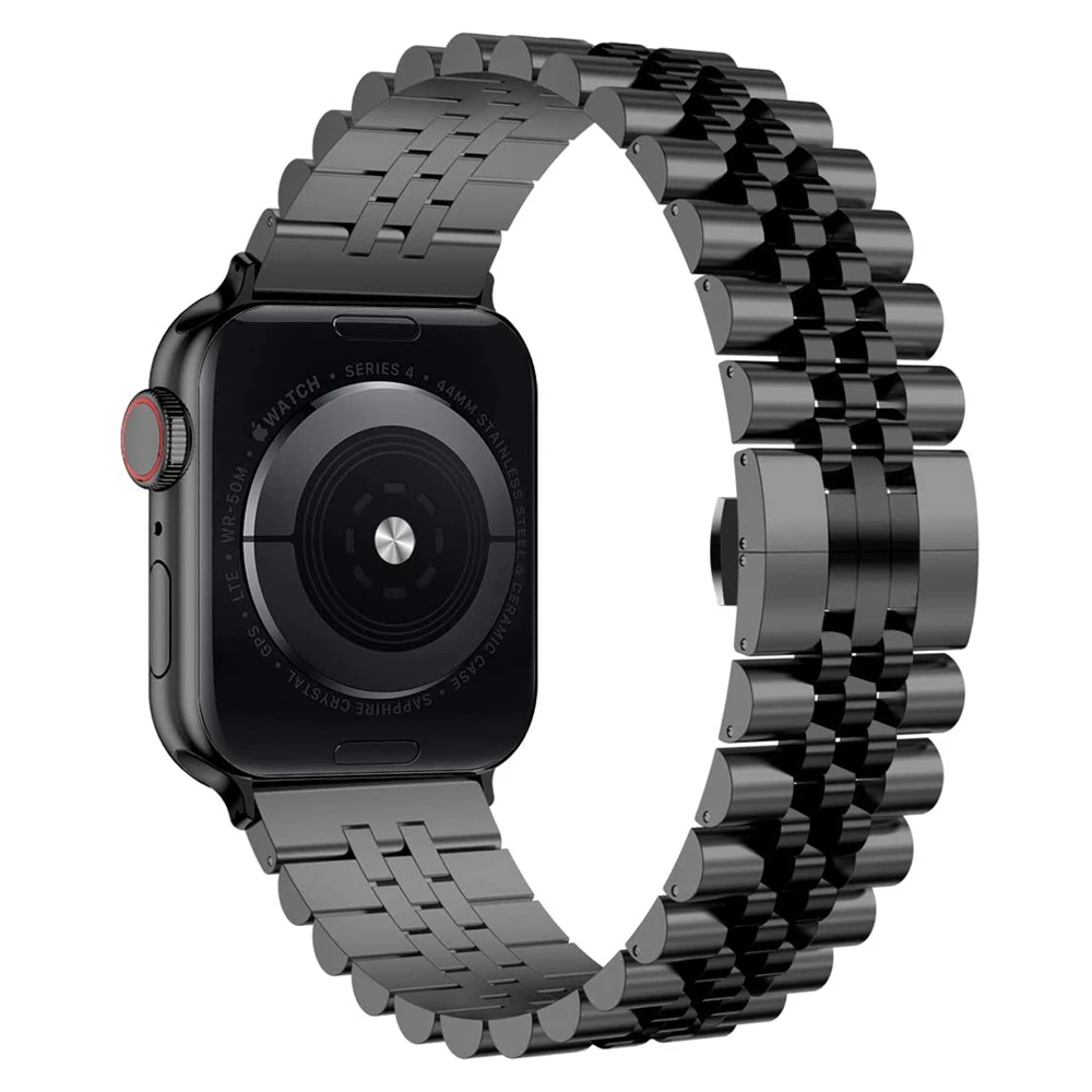 Ремешок из нержавеющей стали для apple watch band 44 40 мм деловой браслет iwatch 5 4 3 38 42